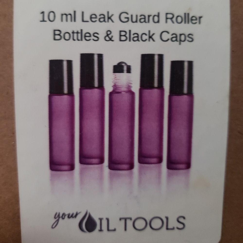 (5) 10ml purple frosted roller bottles
